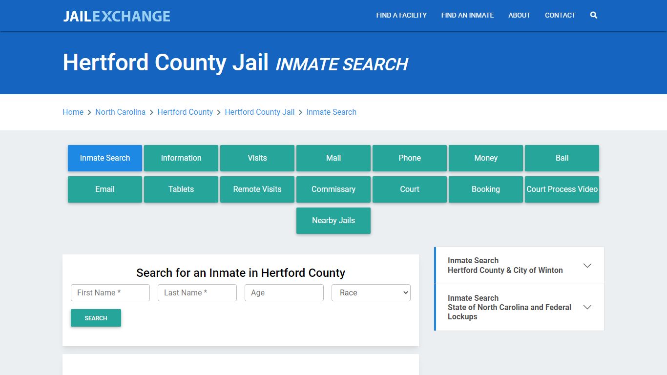 Hertford County Jail, NC Inmate Search: Roster & Mugshots