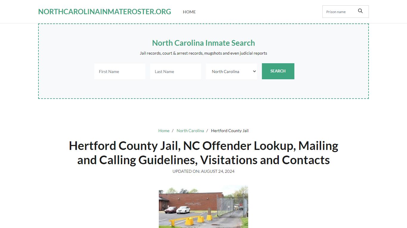 Hertford County Jail, NC: Inmate Search Options, Visitations, Contacts